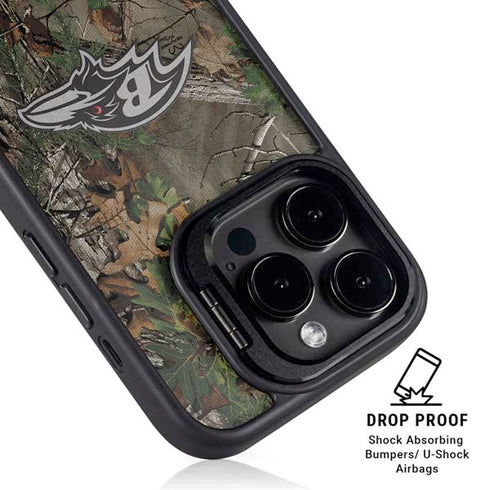 NFL Baltimore Ravens Realtree Xtra Green Camo iPhone 15 Pro Kickstand Case